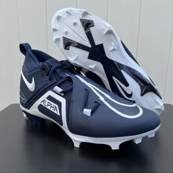 NIKE ALPHA MENACE PRO 3 COLLEGE NAVY WHITE FOOTBALL CLEAT CT6649-400 MEN SIZE - Picture 1 of 5